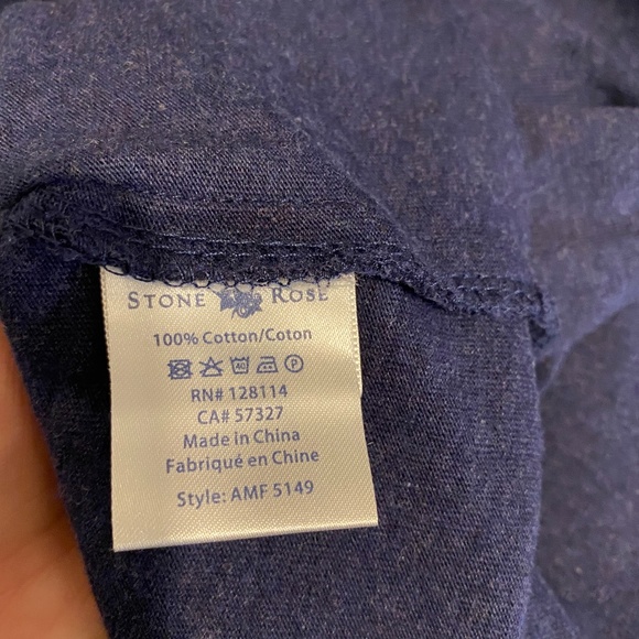 Stone Rose Mens Navy Blue Short Sleeve Polo - XL - Picture 7 of 7